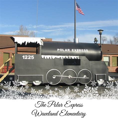 Polar Express Float parked in front of the school for movie night! | Christmas float ideas ...