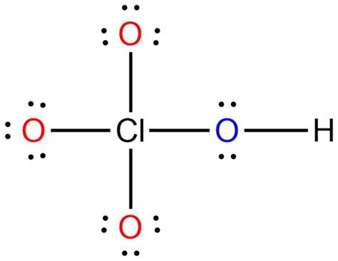HClO4의 루이스 구조. Lewis structure of HClO4