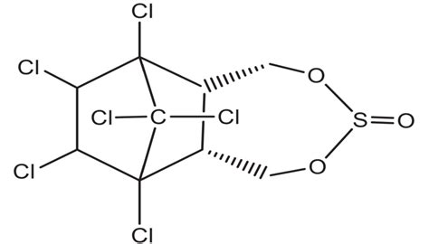 Molecular structure of α-endosulfan (Fan, 2007). T h i s c o p y i s f ...