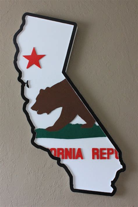 California Republic Bear Flag Sign - Etsy