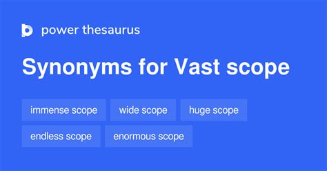 Vast Scope synonyms - 207 Words and Phrases for Vast Scope