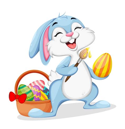 Premium Vector | Funny easter bunny cartoon character.