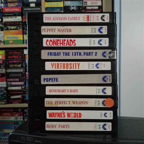 Here's a random stack of Paramount tapes because I love the side labels ...