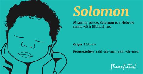 Solomon Name Meaning, Origin, Popularity, Boy Names Like Solomon - Mama Natural