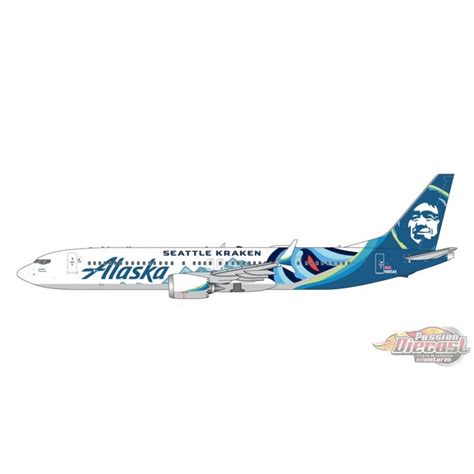 Alaska Airlines Seattle Kraken Boeing 737-9 MAX / Gemini 1:400 - GJASA2189 - Passion Diecast