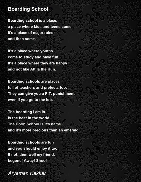 Boarding School - Boarding School Poem by Aryaman Kakkar