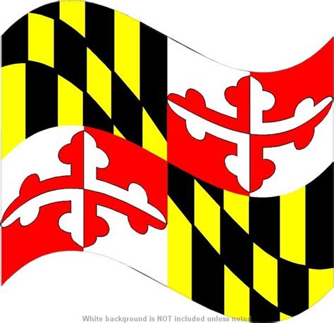 WAVING MARYLAND FLAG DECAL / STICKER 03