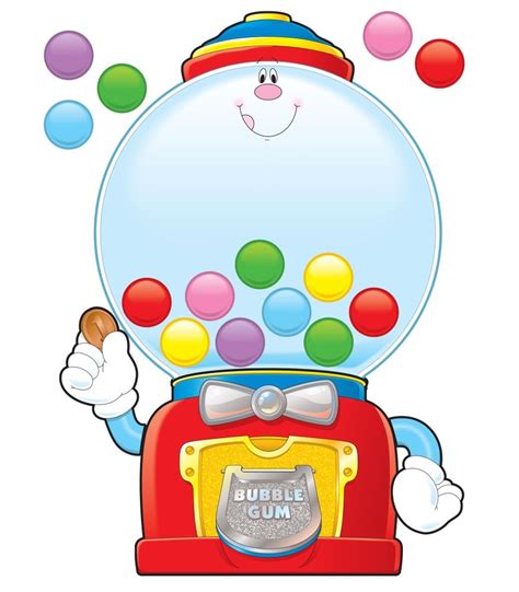 Display our colorful Big Gum Ball Machine Bulletin Board set on a wall, bulletin boar set or ...