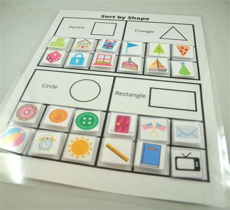 Sort by Shape Worksheet Shape Sorting Game Educational - Etsy