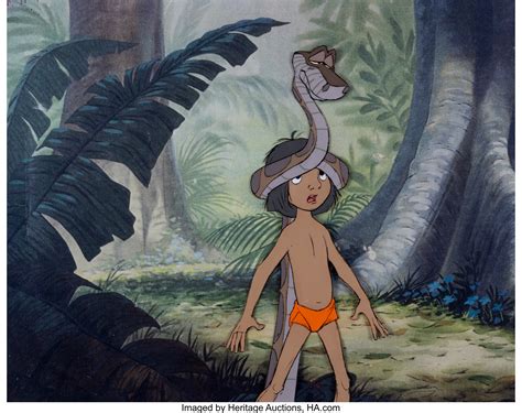 The Jungle Book Mowgli and Kaa Production Cel (Walt Disney, | Lot ...