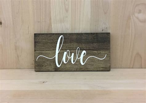 Love Custom Wood Sign, Script Love Wooden Sign, Wedding Sign | Love ...