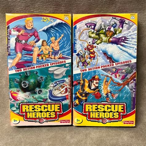 Fisher-Price | Media | Lot Of 2 Rescue Heroes Vhs Movies Fisher Price ...