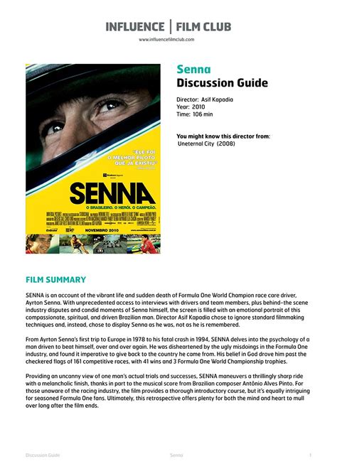 Senna | Influence Film Club