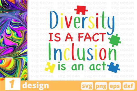 1 DIVERSITY IS A FACT INCLUSION IS AN ACT svg bundle, quotes cricut sv By SvgOcean | TheHungryJPEG