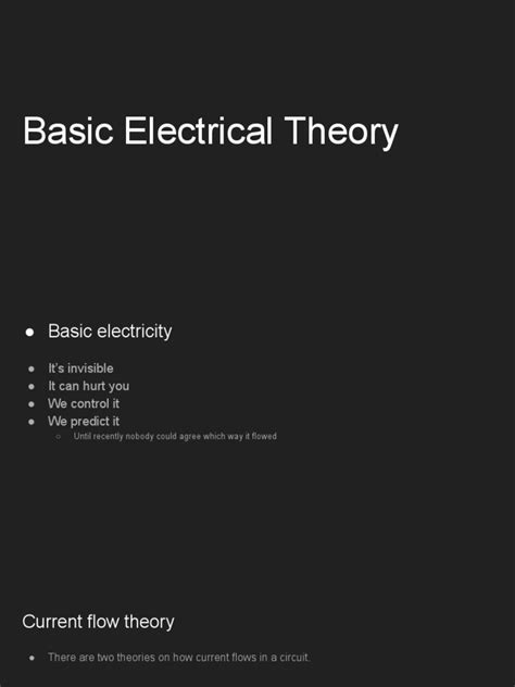 Basic Electrical Theory | PDF