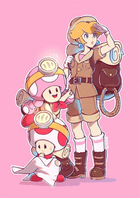 princess peach, toad, toadette, captain toad, and princess peach (mario ...