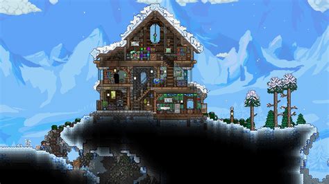 Small Snowy Cabin : Terraria