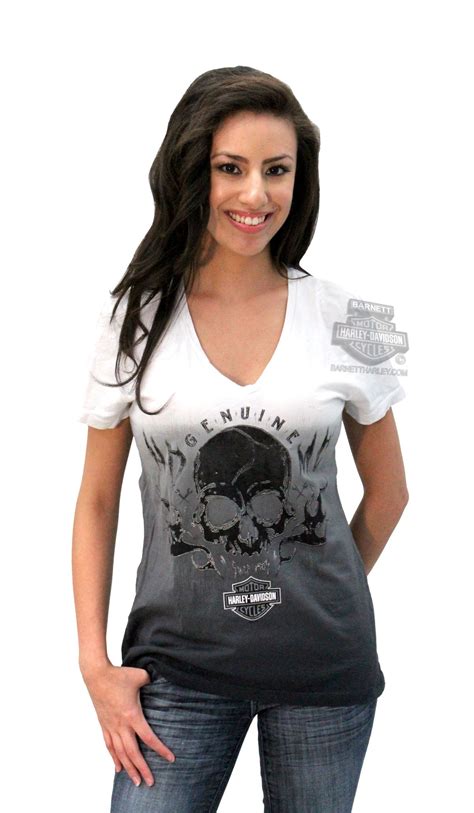 Harley-Davidson® Womens Love Believer Willie G Skull Flames White Short Sleeve T-Shirt | Harley ...