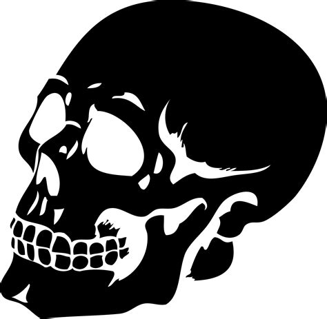 This scary human skull silhouette wall sticker will add a gothic twist ...