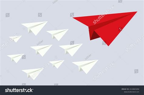 Paper Planes Competition Sky Background Illustration Stock Vector ...