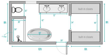 Small Master Bathroom Layout Dimensions - Artcomcrea