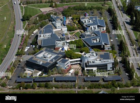 aerial photograph Google headquarters, Mountain View, California Stock ...