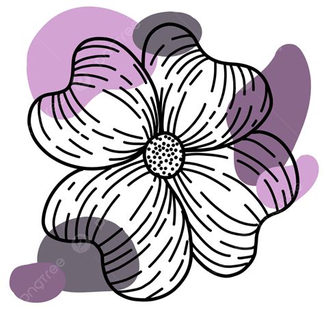 Line Art Flower, Flower Drawing, Flower Sketch, Flower PNG Transparent Clipart Image and PSD ...