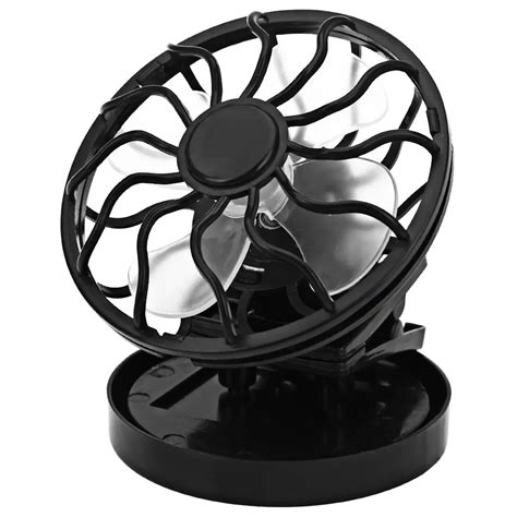 Black Solar Fan Clip on Cooling Cell Cooler for Travel Camping Cooling ...