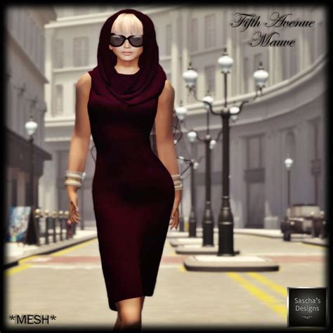 Second Life Marketplace - SAS - Fifth Avenue Mauve Outfit (MBM)