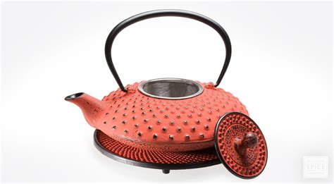 Cast Iron Tea Pot (Red) ~ from Monterey Bay Spice Company