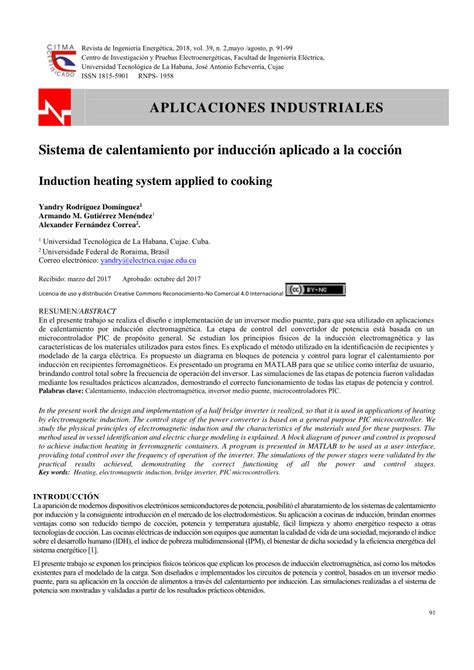 (PDF) Induction heating system applied to cooking