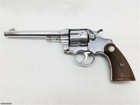 Colt D.A. 38 Nickel Double Action Revolver