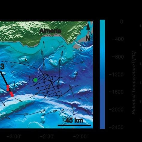 (a) Bathymetric map of the Alboran Sea and location of the data used in ...