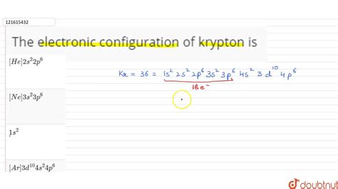 Electron Configuration Of Krypton