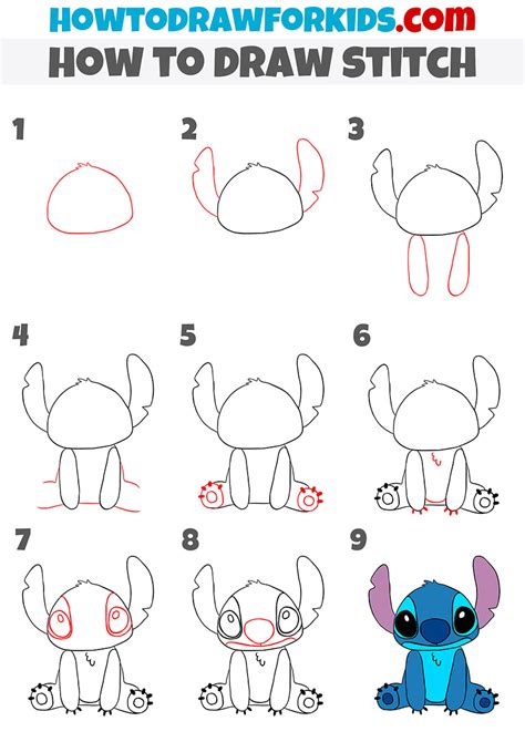 How To Draw Stitch Step By Step Lilo And Stitch Drawings Easy Disney | Images and Photos finder