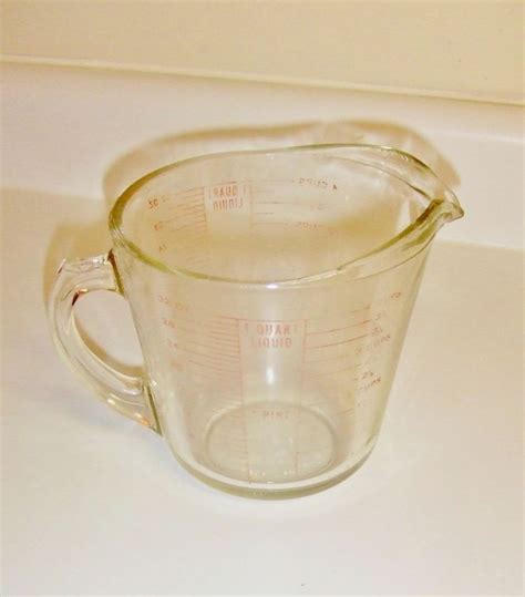 1064~Vintage 1 QT Pyrex Glass Measuring Cup Red Letters Marked 532 Made In USA** | Pyrex glass ...