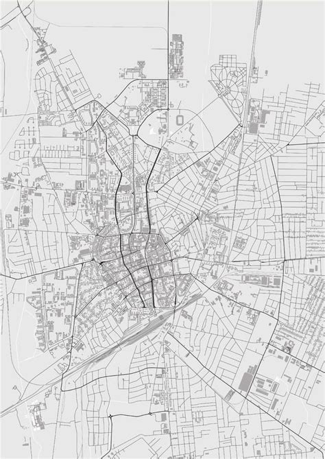 Map of the City of Debrecen, Hungary Stock Vector - Illustration of ...