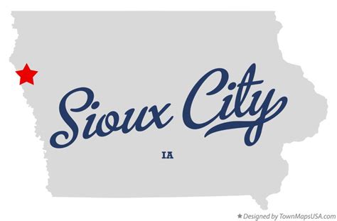 Map of Sioux City, IA, Iowa