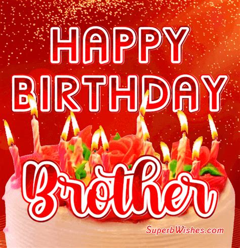 Birthday Cake Slice Sparkler Candle GIF - Happy Birthday, Brother | SuperbWishes