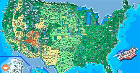 United states of America 8-bit pixel map (more detailed in the comments) : MapPorn | Pixel art ...