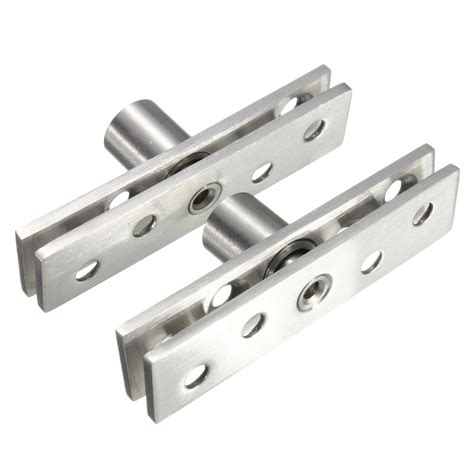 2pcs 360 Degree Door Pivot Hinge Hardware Silver 74mm Length | Alexnld.com