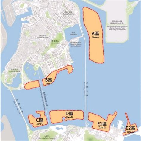 Map of the Peninsula de Macau and the northern part of Macau's southern... | Download Scientific ...