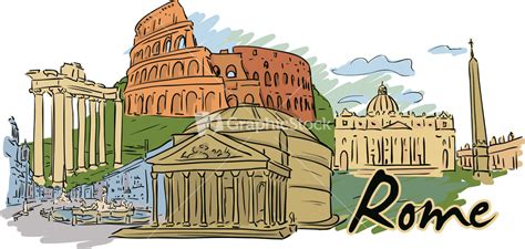 Rome Vector Doodle Stock Image