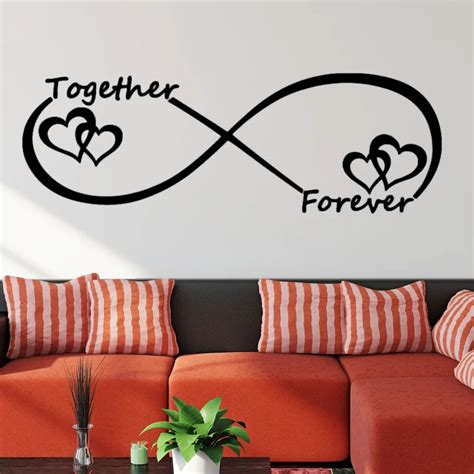 Wall Decals Love Wall Stickers Bedroom Decor Infinity Symbol Word Love ...