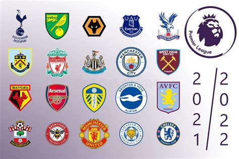 English Premier League 2016 - 2017 Football or Soccer Jerseys Icons Set Editorial Stock Image ...