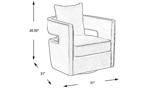 Rockaway Point Gray Velvet Plush Swivel Accent Chair | Rooms to Go
