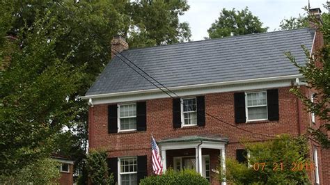 what color roof is noce with a red brick house | Not Recommended Historic roofing materials in ...