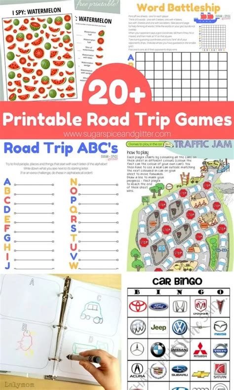 20+ FREE Road Trip Game Printables ⋆ Sugar, Spice and Glitter