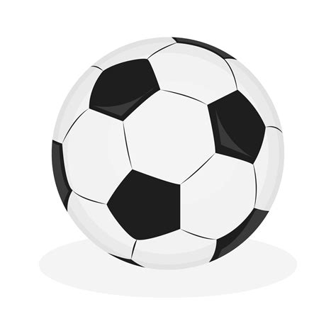 Cartoon football ball. Isolated soccer ball on a white background. Stock vector. Flat ...