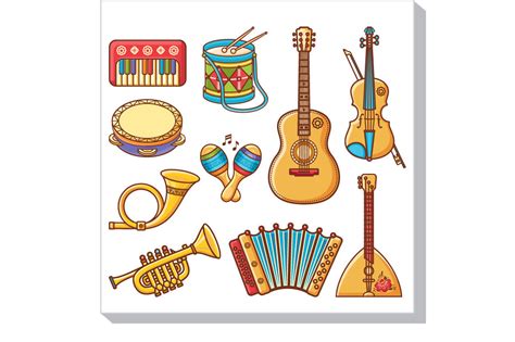 Music Instruments Cartoon Images : Instruments Cartoon Music Icon Illustration Cartoons Vector ...